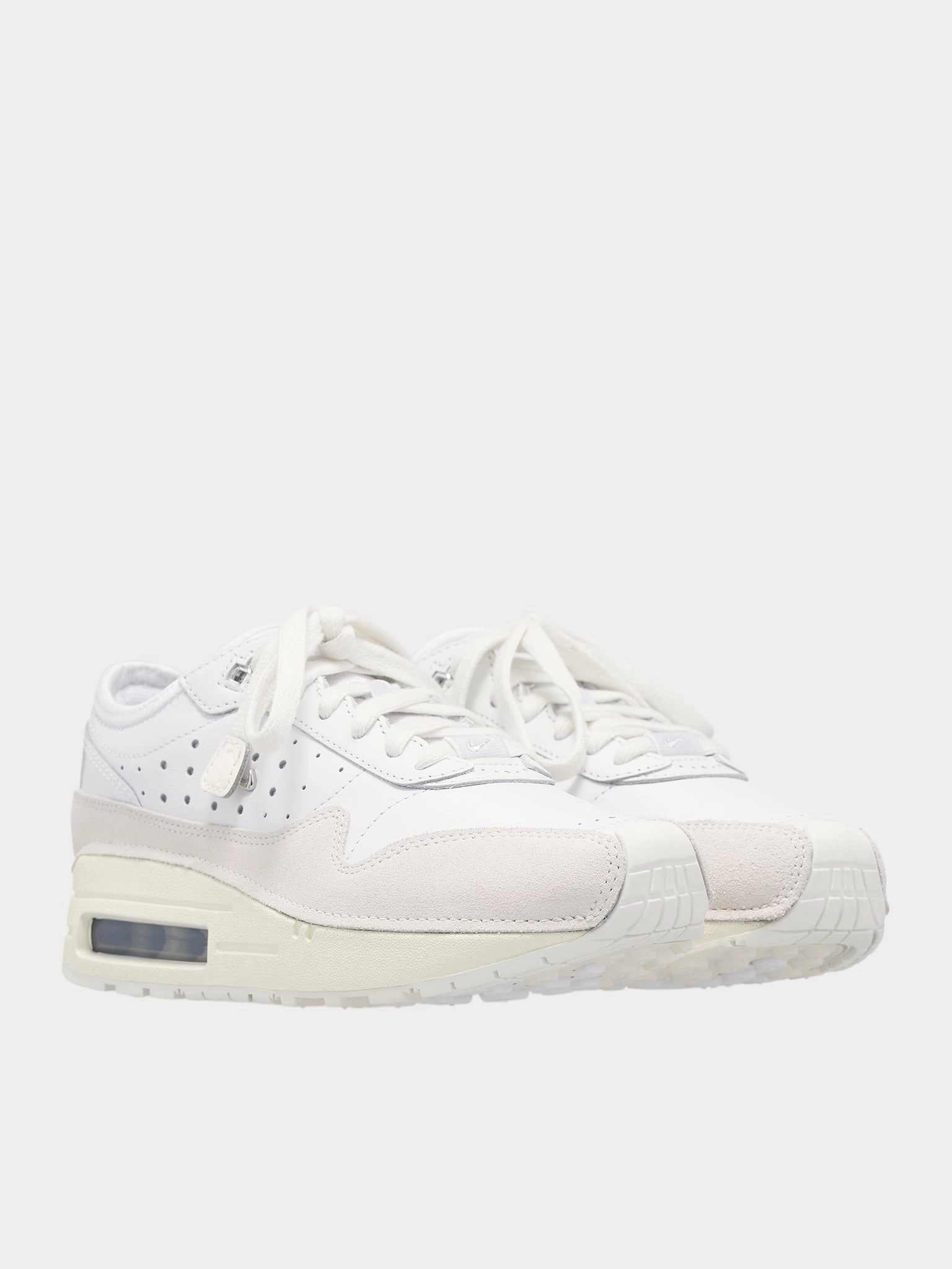 Jacquemus Air Max 1 86 Sneakers (HM6690-100-WHITE-SILVER-SAIL) Nike Serena Williams Shoes