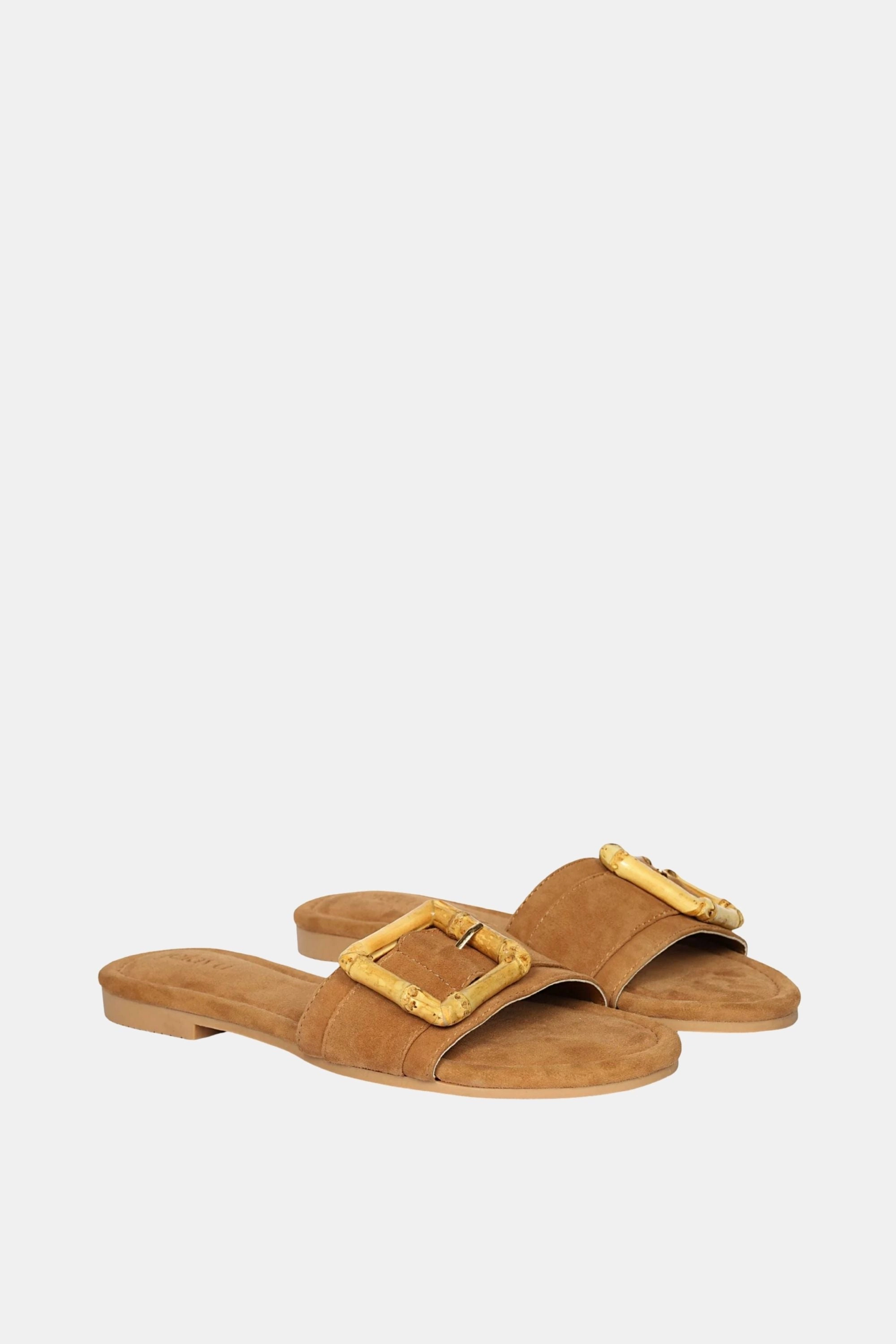 Sandals Target Jelavu - Amsterdam Bamboo Buckle Sandals - Cognac Suede