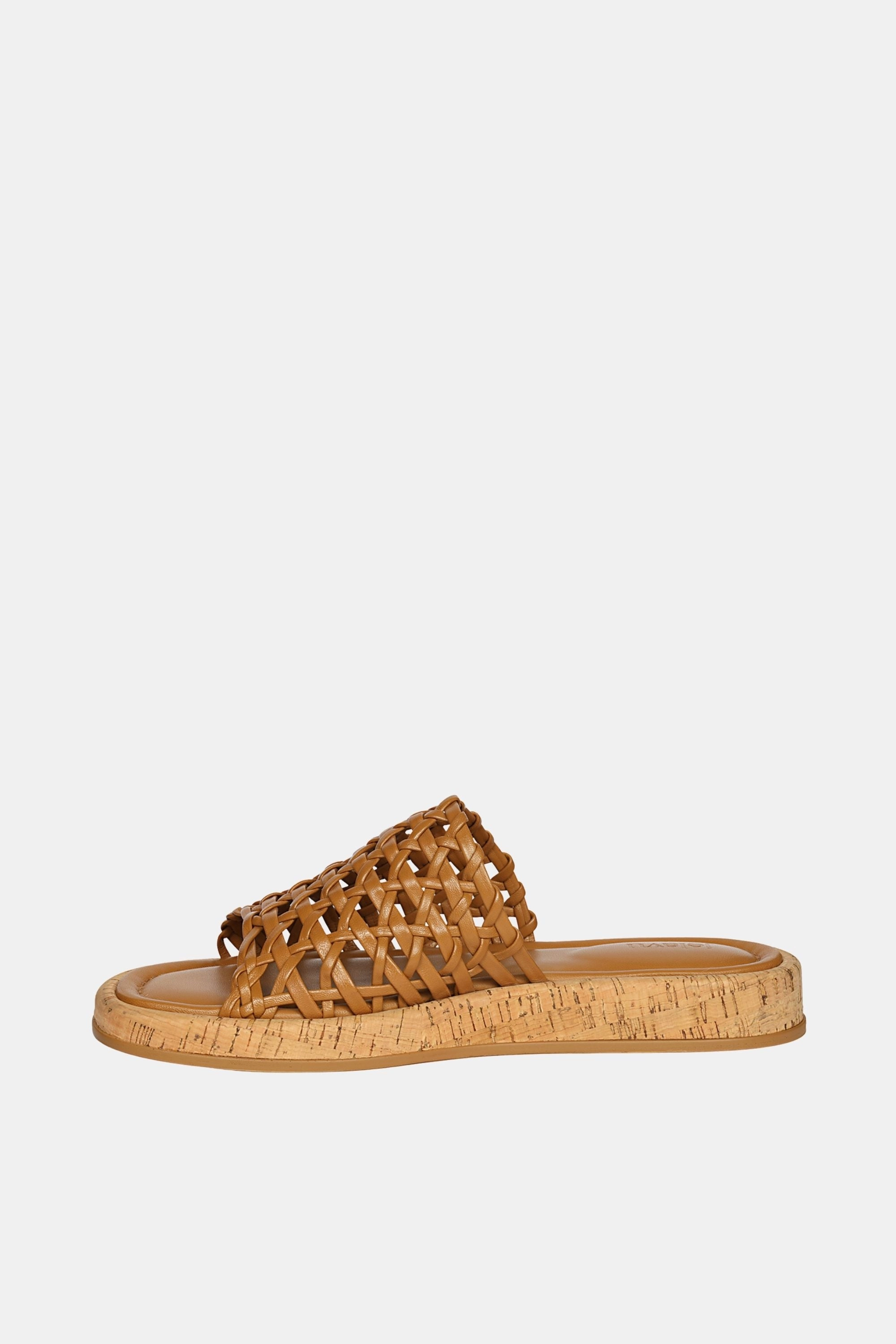 Jelavu -  Cloud Leather Woven Sandals -  Cognac Leather Sandals Usa