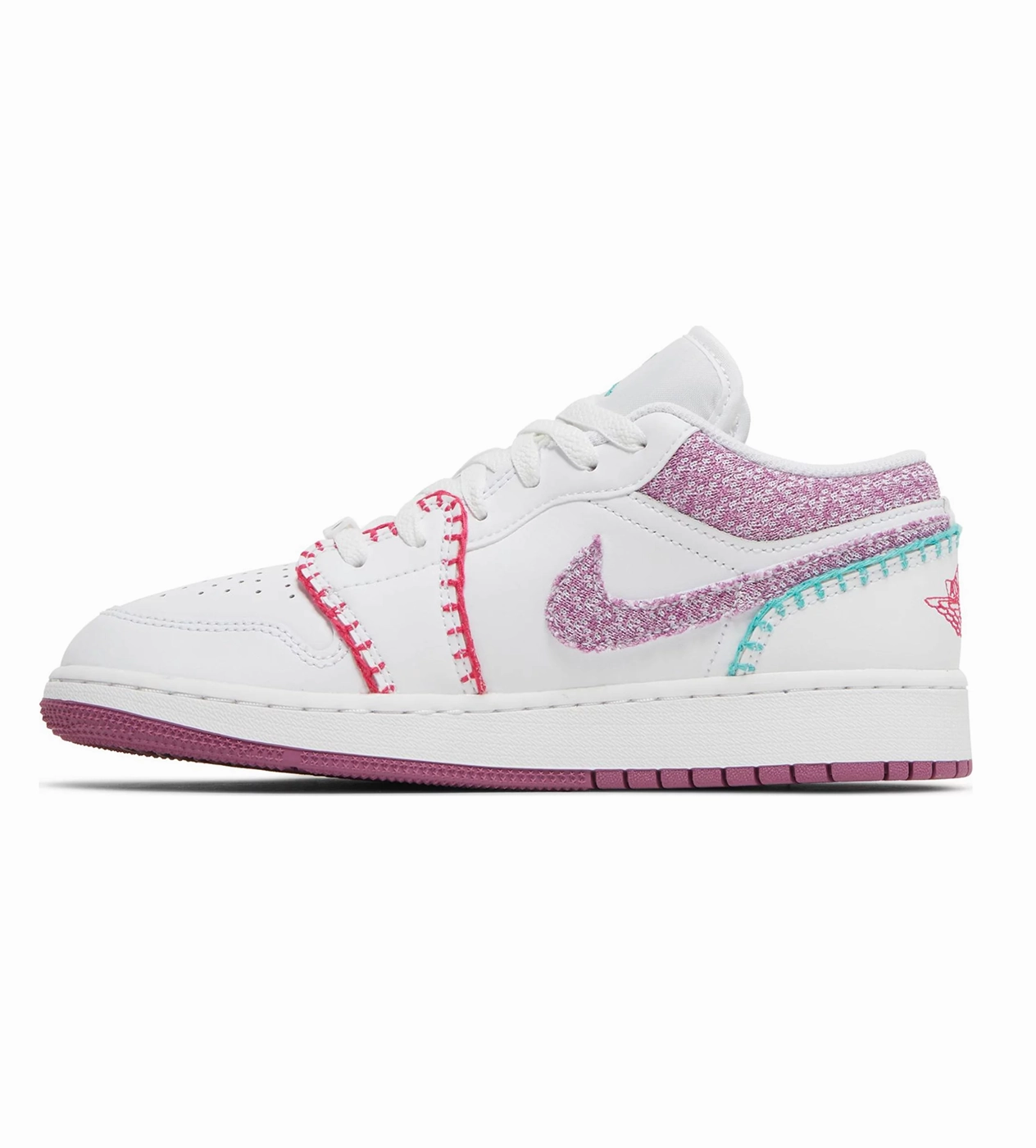 Nike Leopard Shoes Air Max Jordan 1 Low 'White Light Bordeaux' (GS)