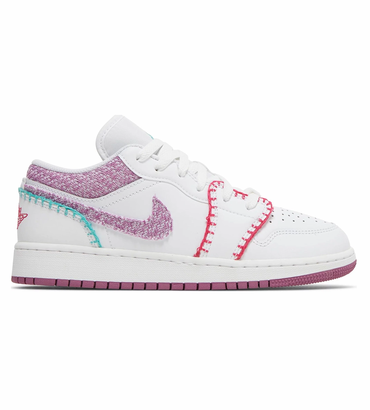 Nike Air Max Running Shoes Jordan 1 Low 'White Light Bordeaux' (GS)