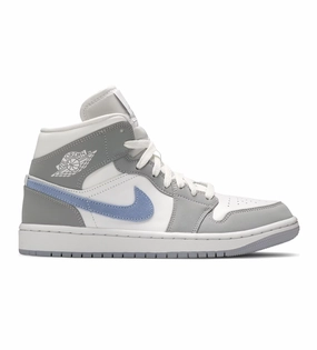 Jordan 1 Mid 'Wolf Grey Aluminum' Nike Shoes Wedding