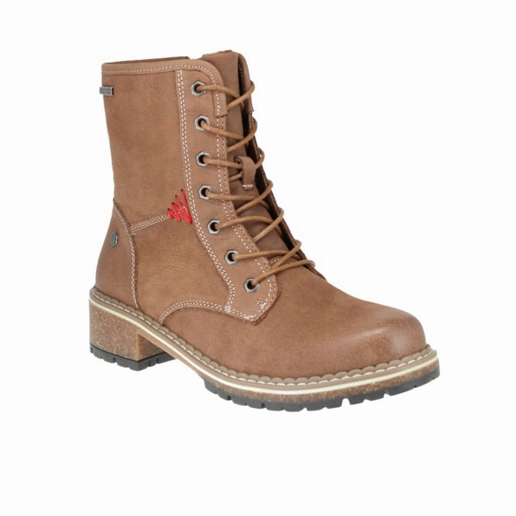 Josef Seibel Waylynn 10 Ladies Brown Nubuck Waterproof Lace Up Ankle Boots Closed Toe Waterproof Shoes