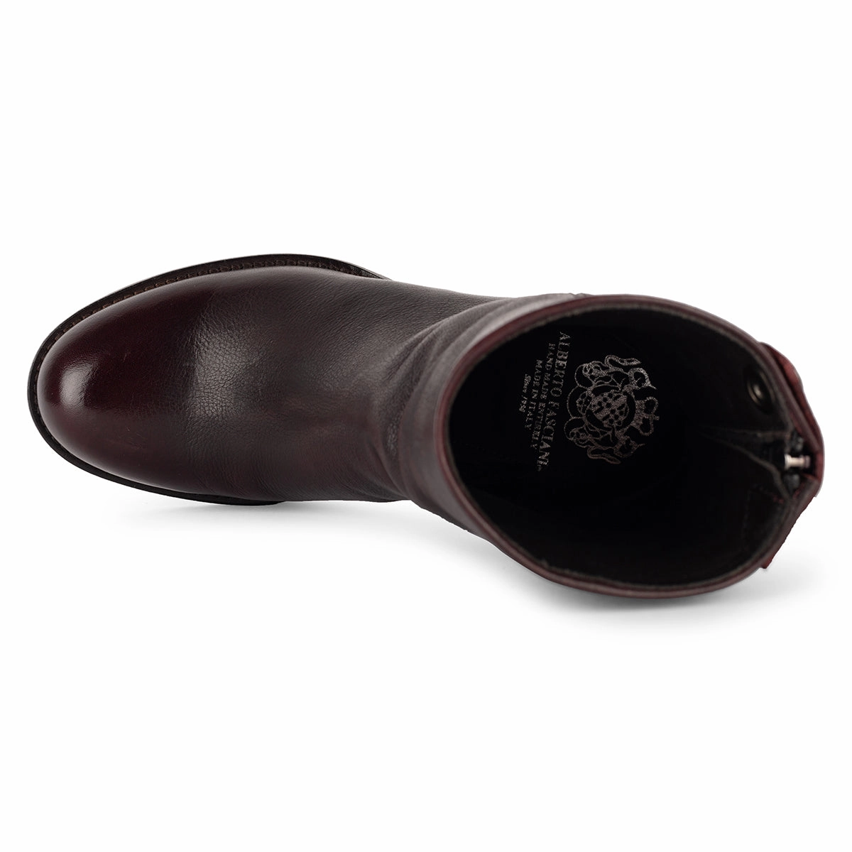 Round Toe Block Heel Ankle Boots KARINA 95003<br> Bordeaux ankle boots