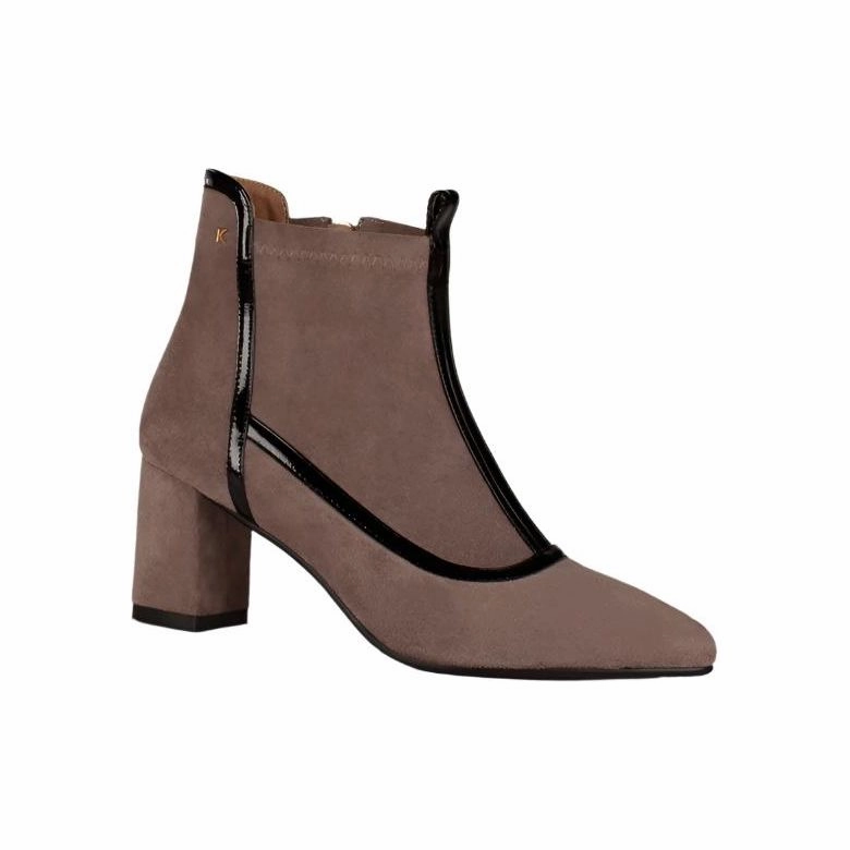 Kate Appleby Womens Boot Bolsover Dark Wicker Pointed Ankle Boots Kitten Heel