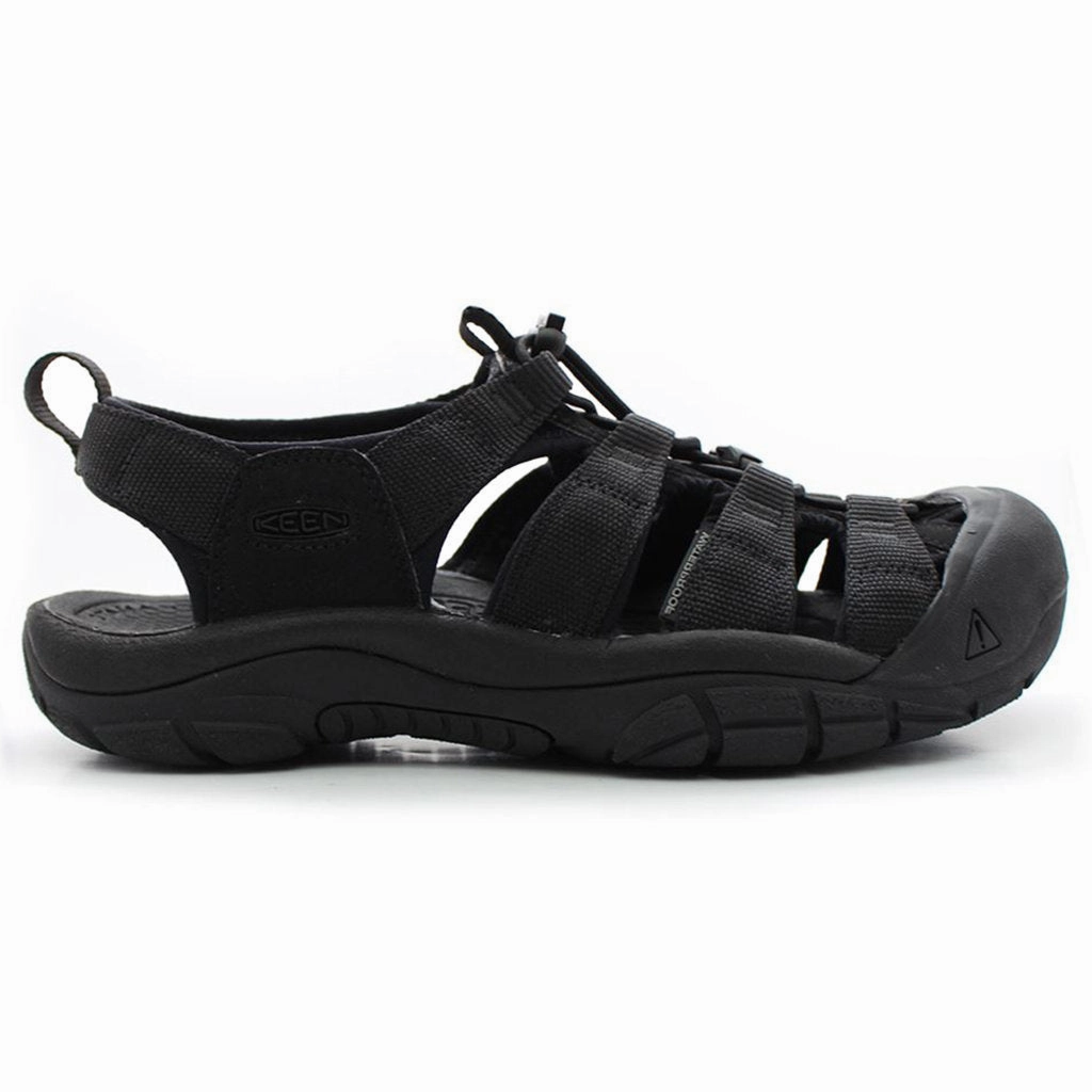 Keen Newport H2 Textile Men's Slip On Triple Black Sandals Platforms Sandals