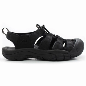 Keen Newport H2 Textile Men's Slip On Triple Black Sandals Draftsmen Sandals
