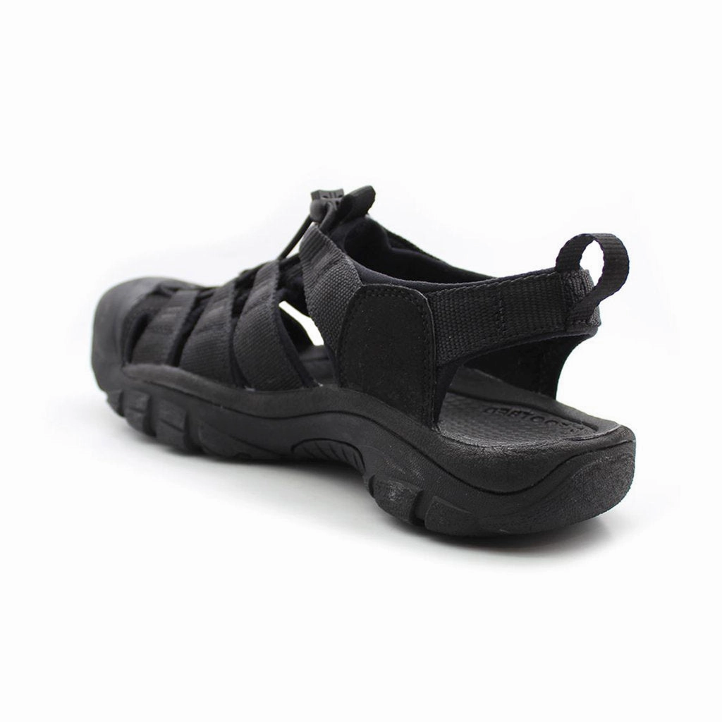 Keen Newport H2 Textile Men's Slip On Triple Black Sandals Platform Heeled Sandals