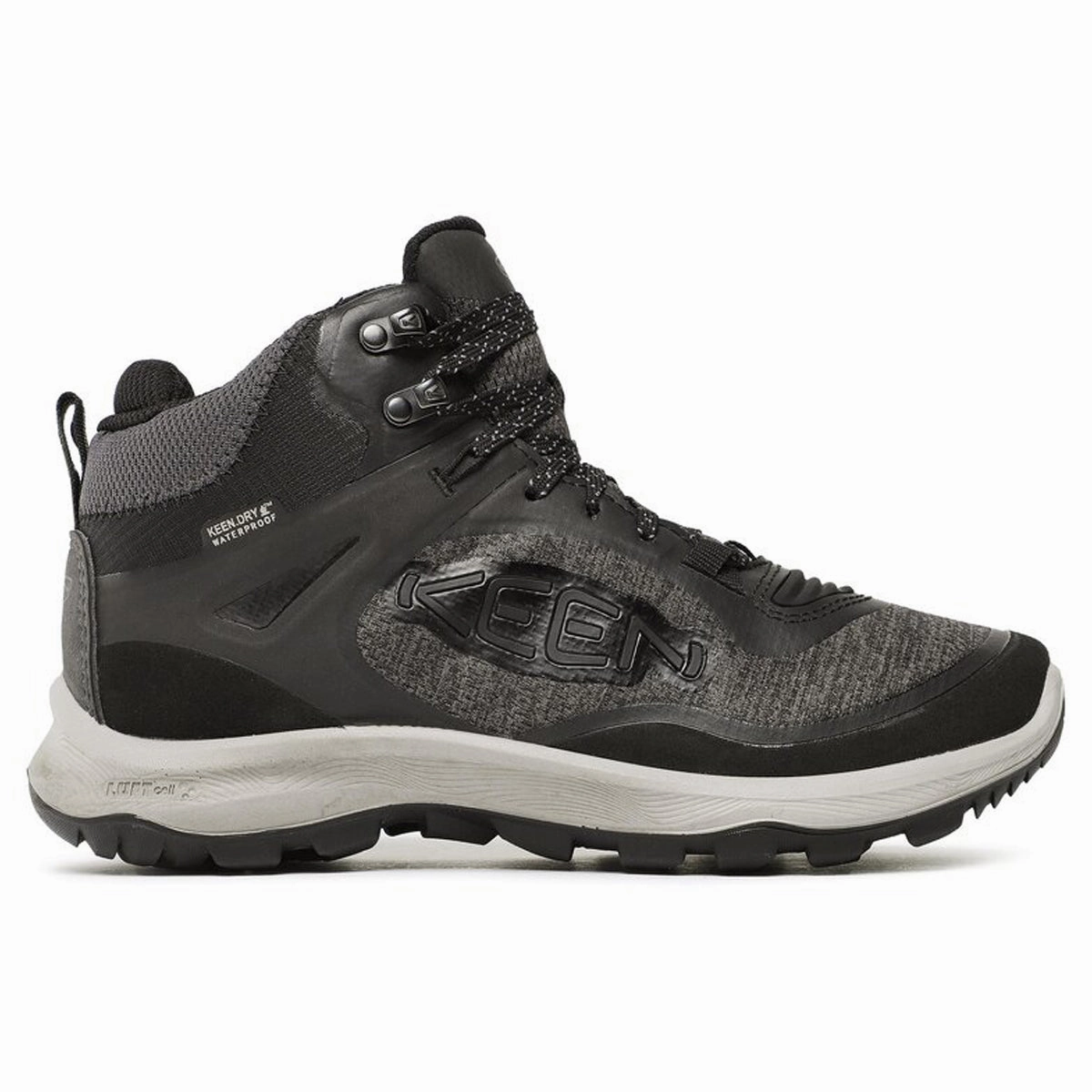 Keen Terradora Flex Mid Textile Synthetic Women's Black Steel Grey Ankle Boots - UK 7 - US 9.5 Women - EU 40 Wide Calf Hiking Boots