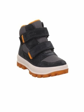 Fubuki Snow Boots Kids Boy's Textured  Snow Boots,Grey/Orange