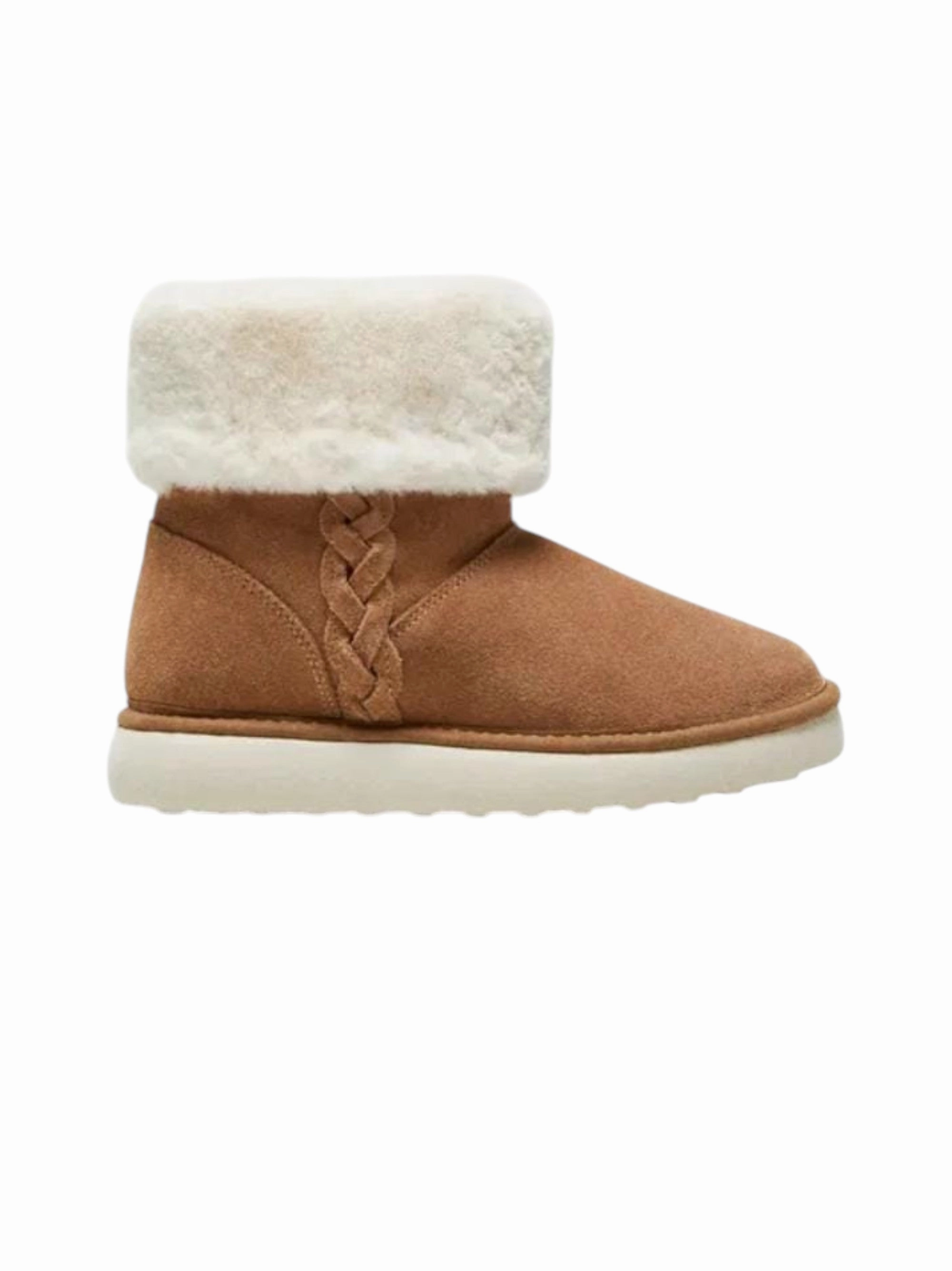 Waterproof Hiker Boots Kids Girl's Lined Ankle Boots,Brown