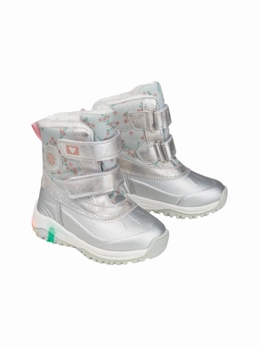 Kids Girl's Lined Ankle Boots,Silver Ryker Boots