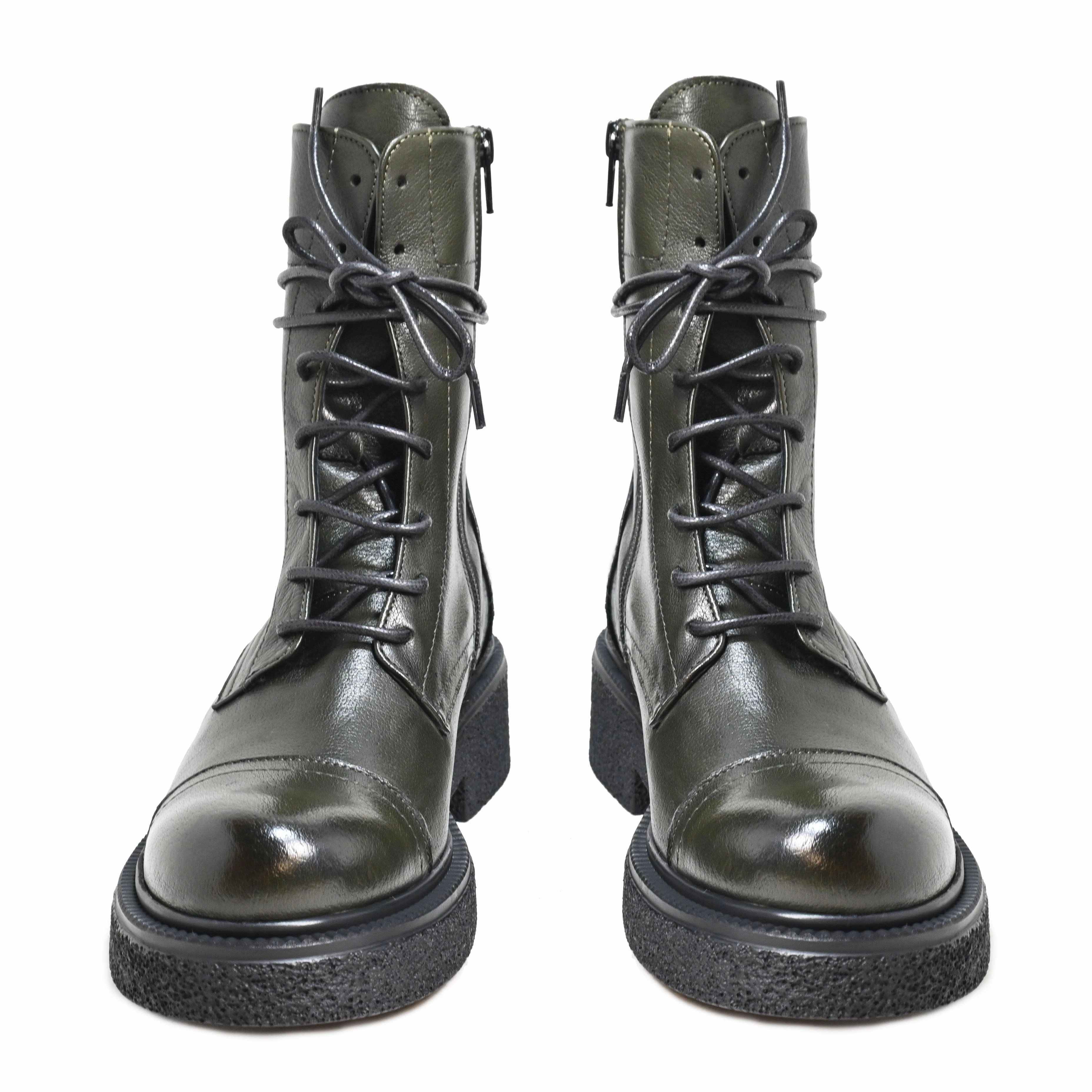 Printed Ankle Boots KIRA 14 - urban amphibian leather BOTTLE