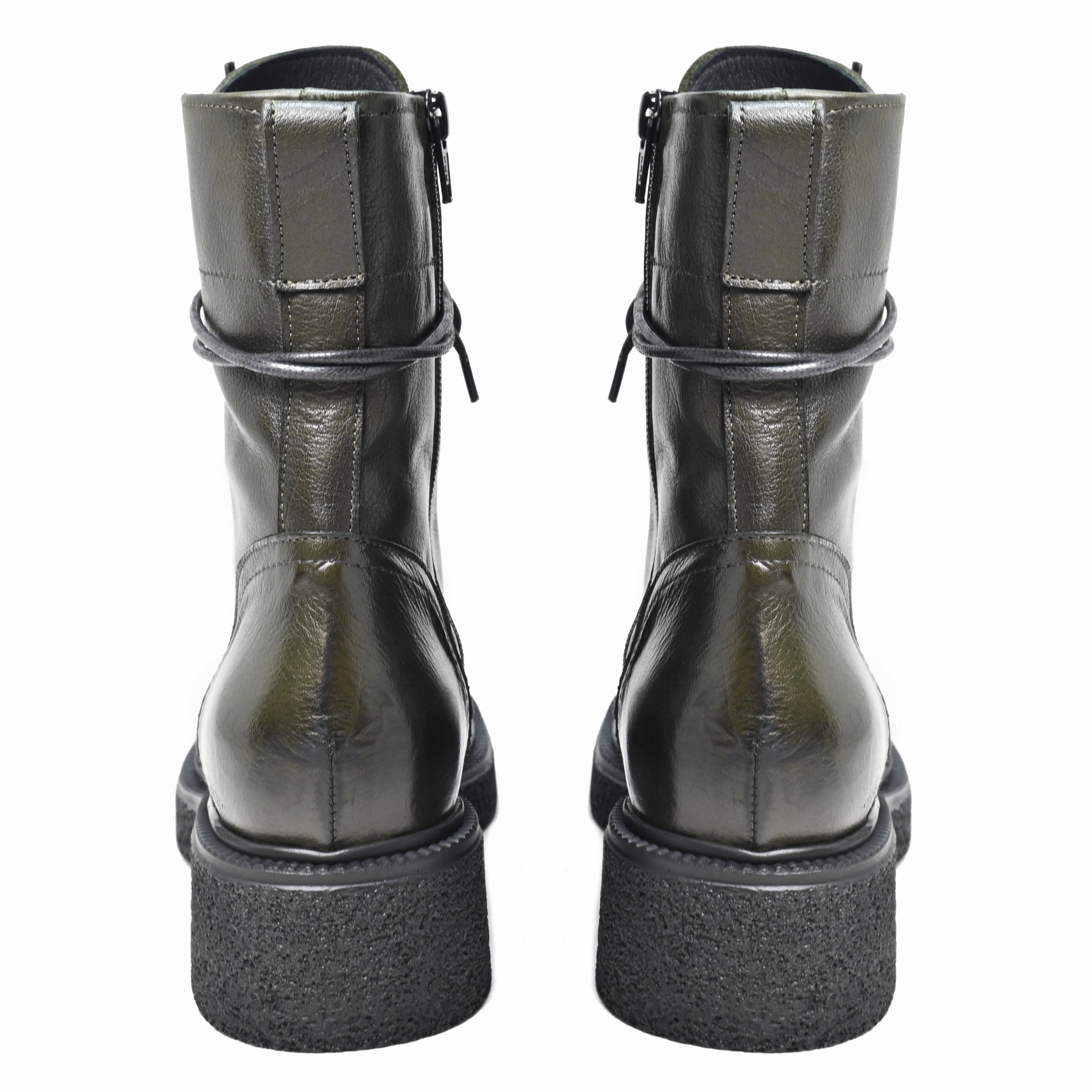 KIRA 14 - urban amphibian leather BOTTLE Pepe Ankle Boots