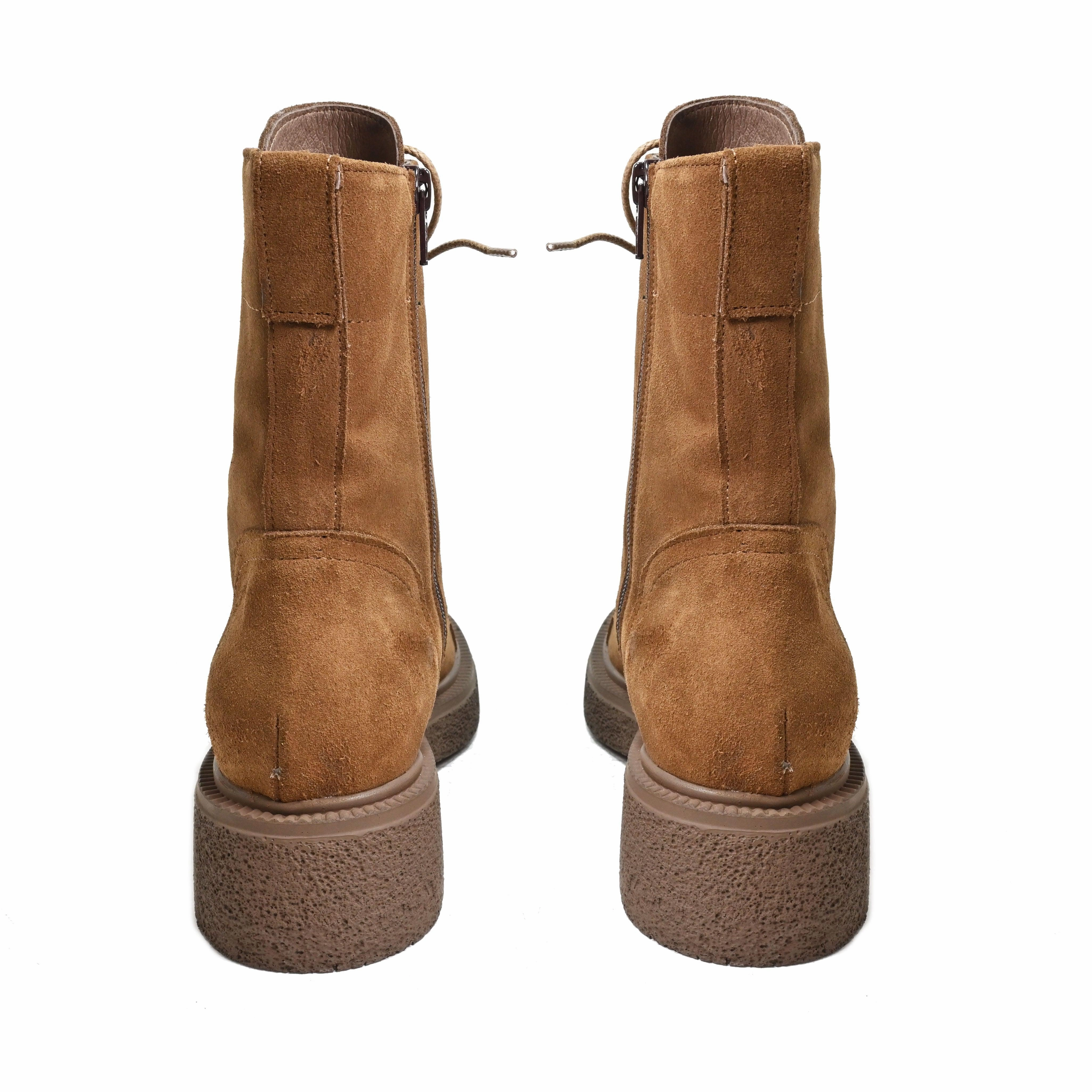 KIRA 14 - urban amphibian suede MUD Ankle Boots With Metal Detail