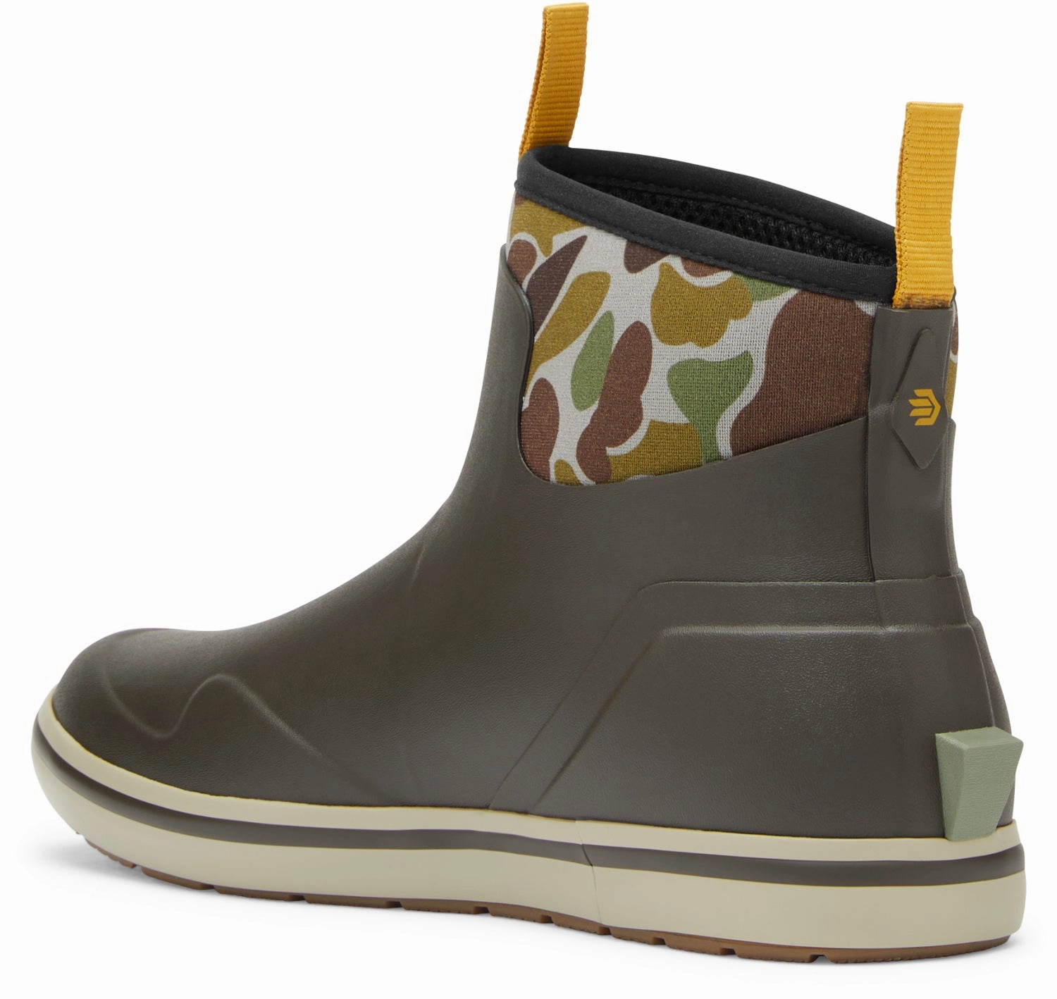 Lacrosse Mens Alpha Deck Olive/Camo Rubber Ankle Boots Wide Fit Suede Ankle Boots