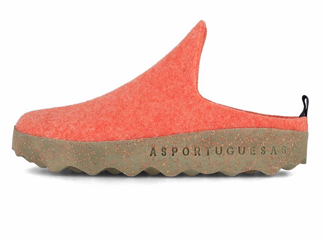 ASPORTUGUESAS Women Felt Clogs 'Come', orange Drain Clogs Atascadero Ca