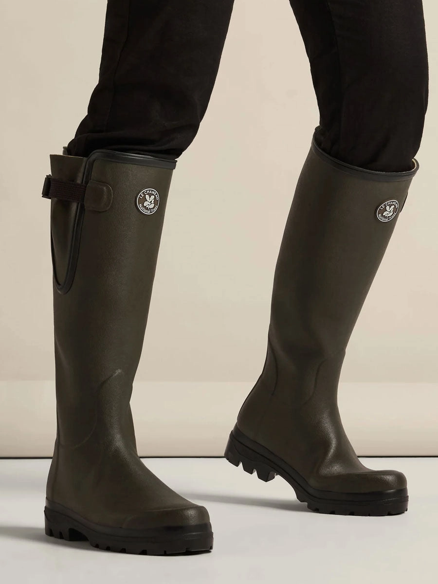 Average Lifespan Of Hiking Boots LE CHAMEAU x NATIONAL TRUST Vierzon Boots Ladies Jersey Lined - Oak Green