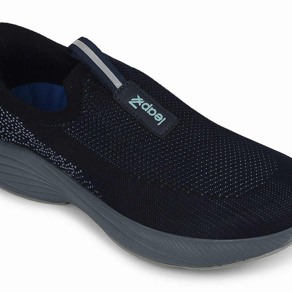 Bl Walk In My Leap7x Navy Blue Sports Non Lacing Walking Shoes For Men EAZYGO-252 By Liberty