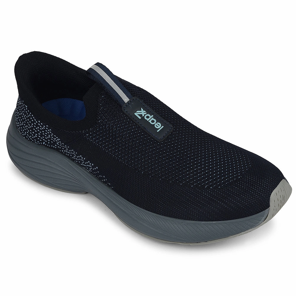 Best Shoes For Standing And Walking On Concrete All Day Leap7x Navy Blue Sports Non Lacing Walking Shoes For Men EAZYGO-252 By Liberty