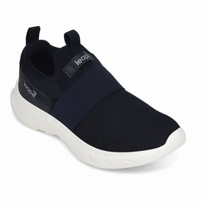 Walking Shoes For Overpronation Leap7x Navy Blue Sports Non Lacing Walking Shoes For Men SENTINO By Liberty