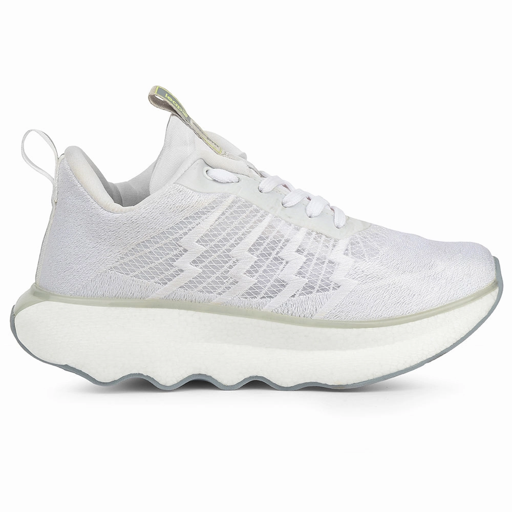 Leap7x White Sports Lacing Running Shoes For Men GHD-102 By Liberty Best Workout Training Shoes