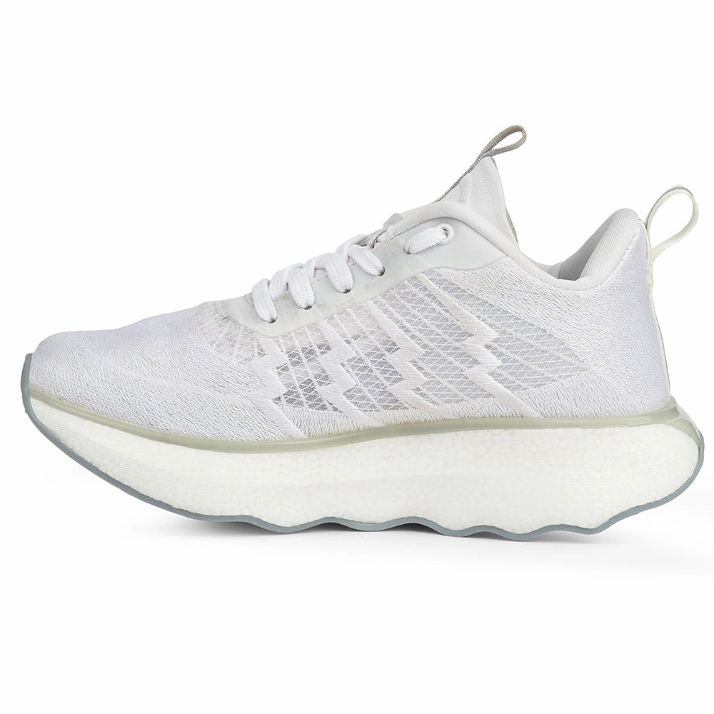 Leap7x White Sports Lacing Running Shoes For Men GHD-102 By Liberty Military Canvas Training Shoes