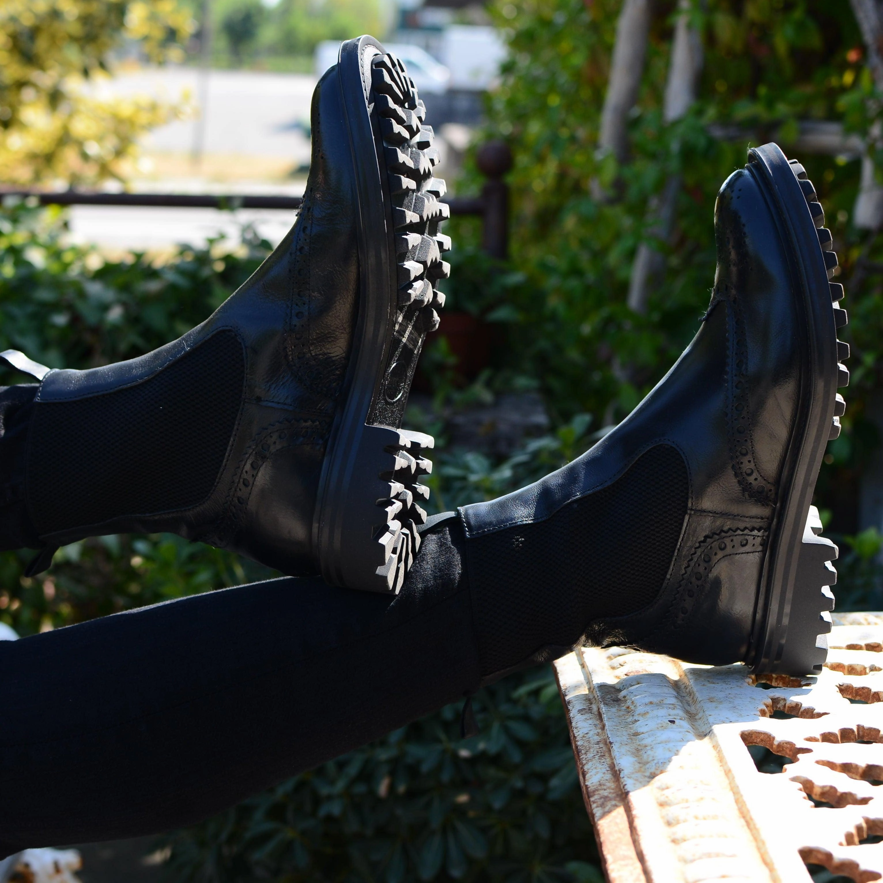 BRIDGE L03 - Davis BLACK Gladiator Ankle Boots