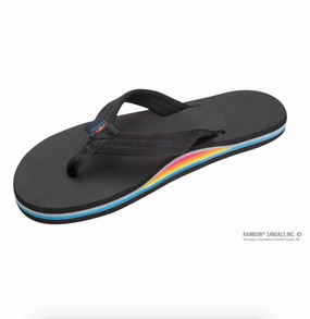 Clarks Flip Flops LIMITED EDITION CLASSIC RUBBER - Rainbow Single Layer Soft Top 3/4" EVA Rubber Filled Nylon Strap