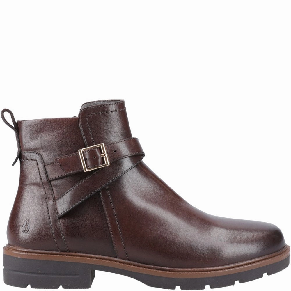 Brown Tove Buckle Boots Ankle Boots With Buckle Detail