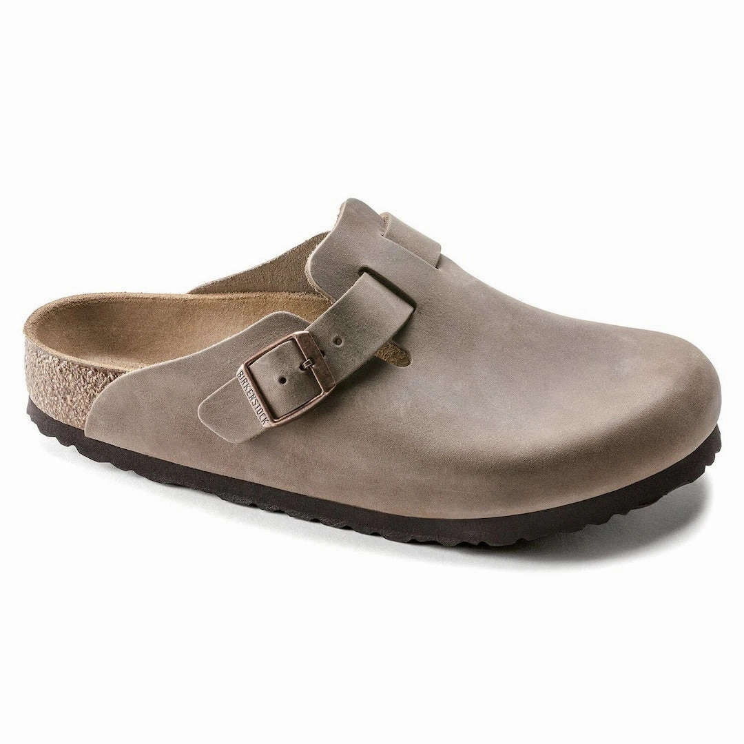 Narrow Clogs And Mules Boston - Oiled Tobacco