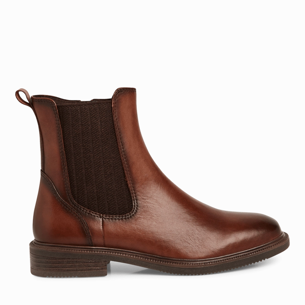 Lug Sole Platform Ankle Boots Marco Tozzi Womens Boot 2-25305-45 Cognac