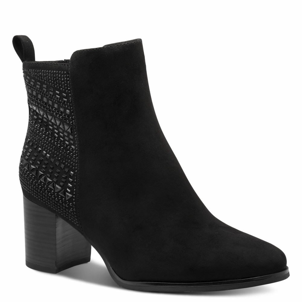 Short Flat Ankle Boots Marco Tozzi Womens Boot 2-25336-45 Black