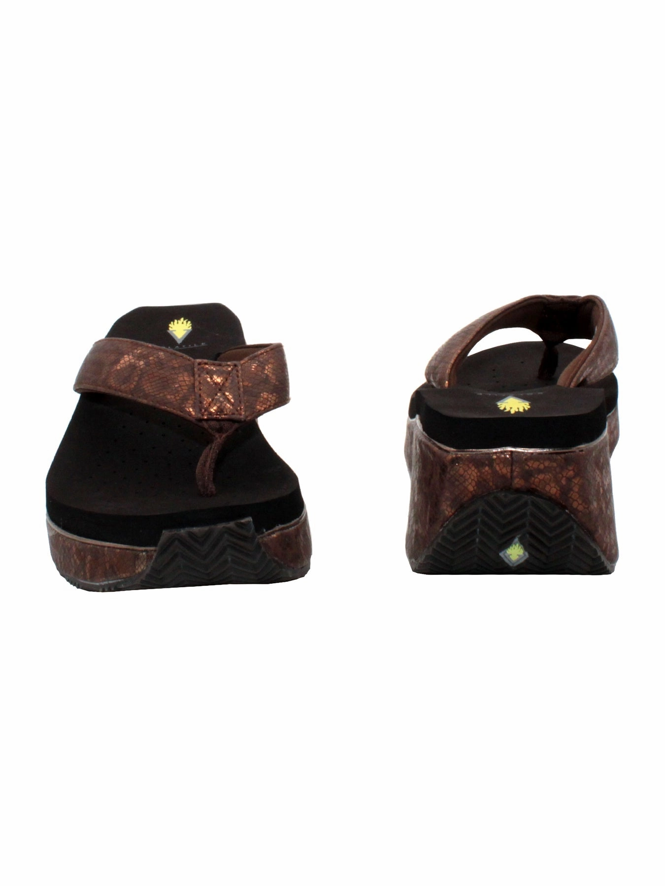 VOLATILE Women's Frappachino Wedge Sandal Soft Rubber Flip Flops