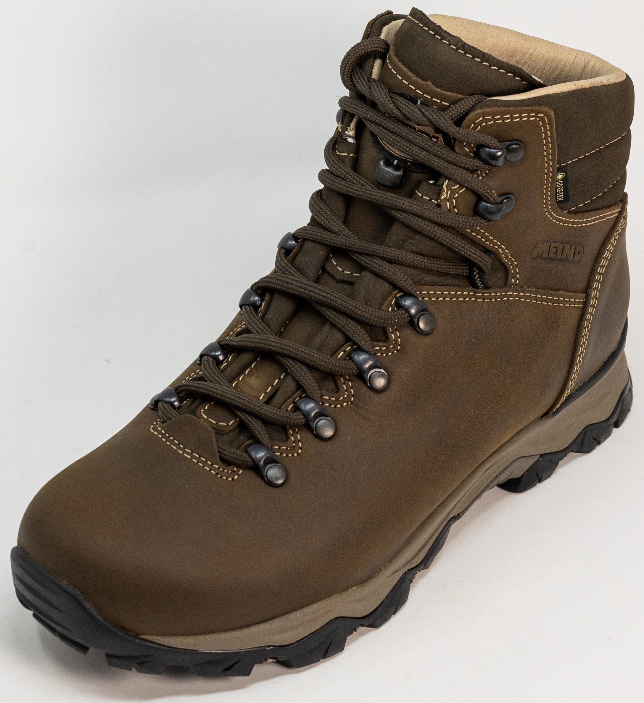 MEINDL Peru GTX Boots - Mens Gore-Tex Walking Boots - Brown Ankle Boots Round Toe