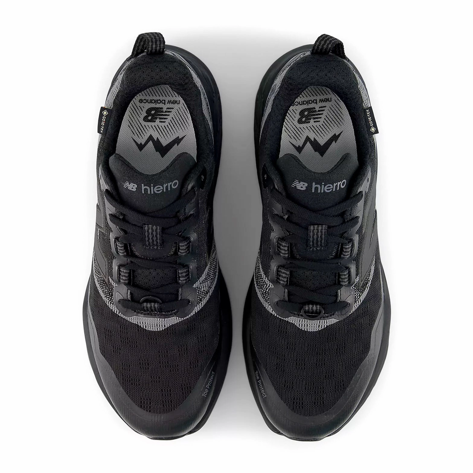 Men's Fresh Foam X Hierro v9 GORE-TEX Wide Fit Trail Running Shoes Black / Faded Black / Castlerock Long Distance Trail Running Shoes