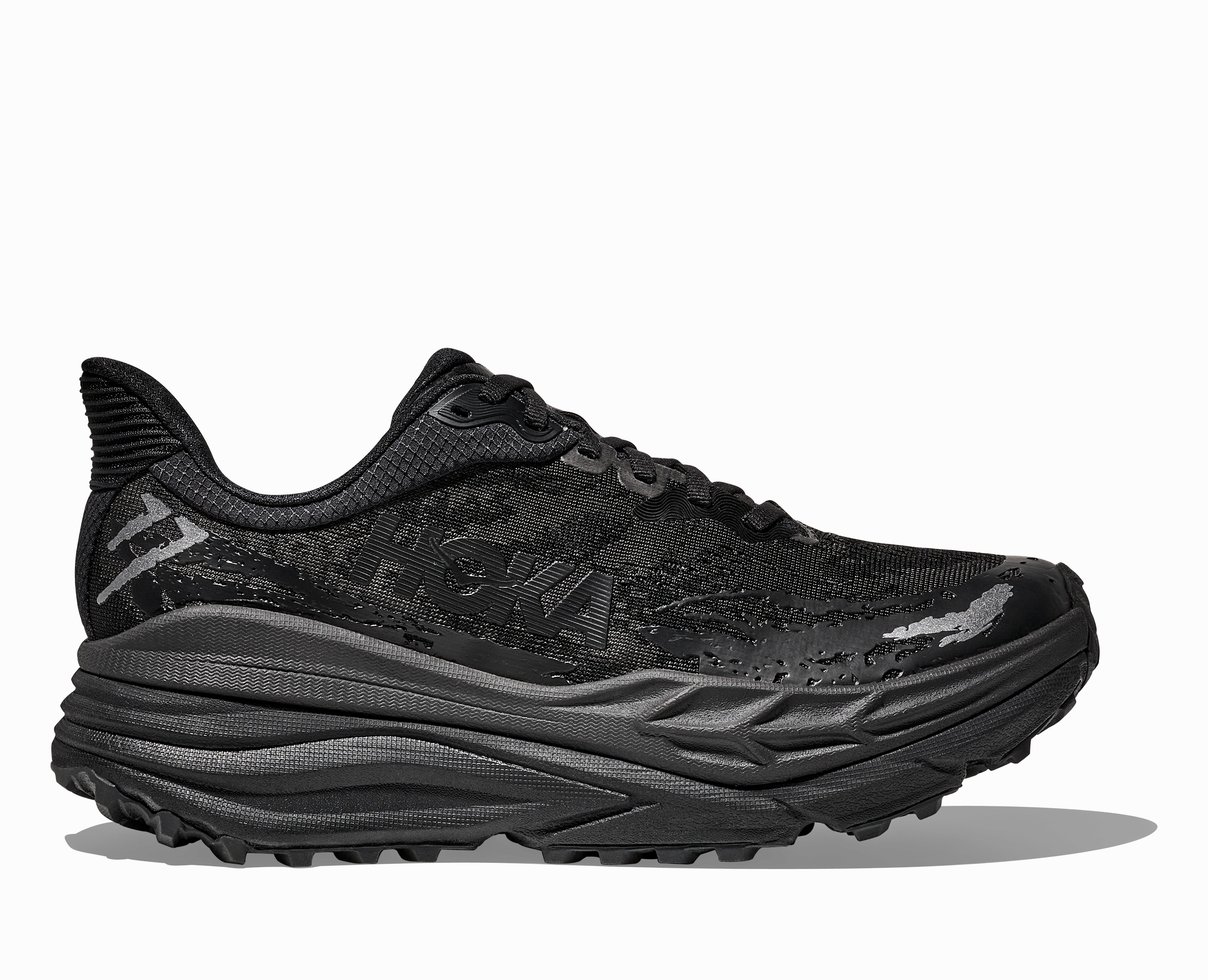 Men's Hoka Stinson ATR 7 (Black/Black) Best Daily Trail Shoes