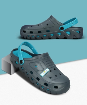 Tanjun Sandals Men's Slip-on Grey-Turquoise Sandals for Men | Comfortable Sole & Durable