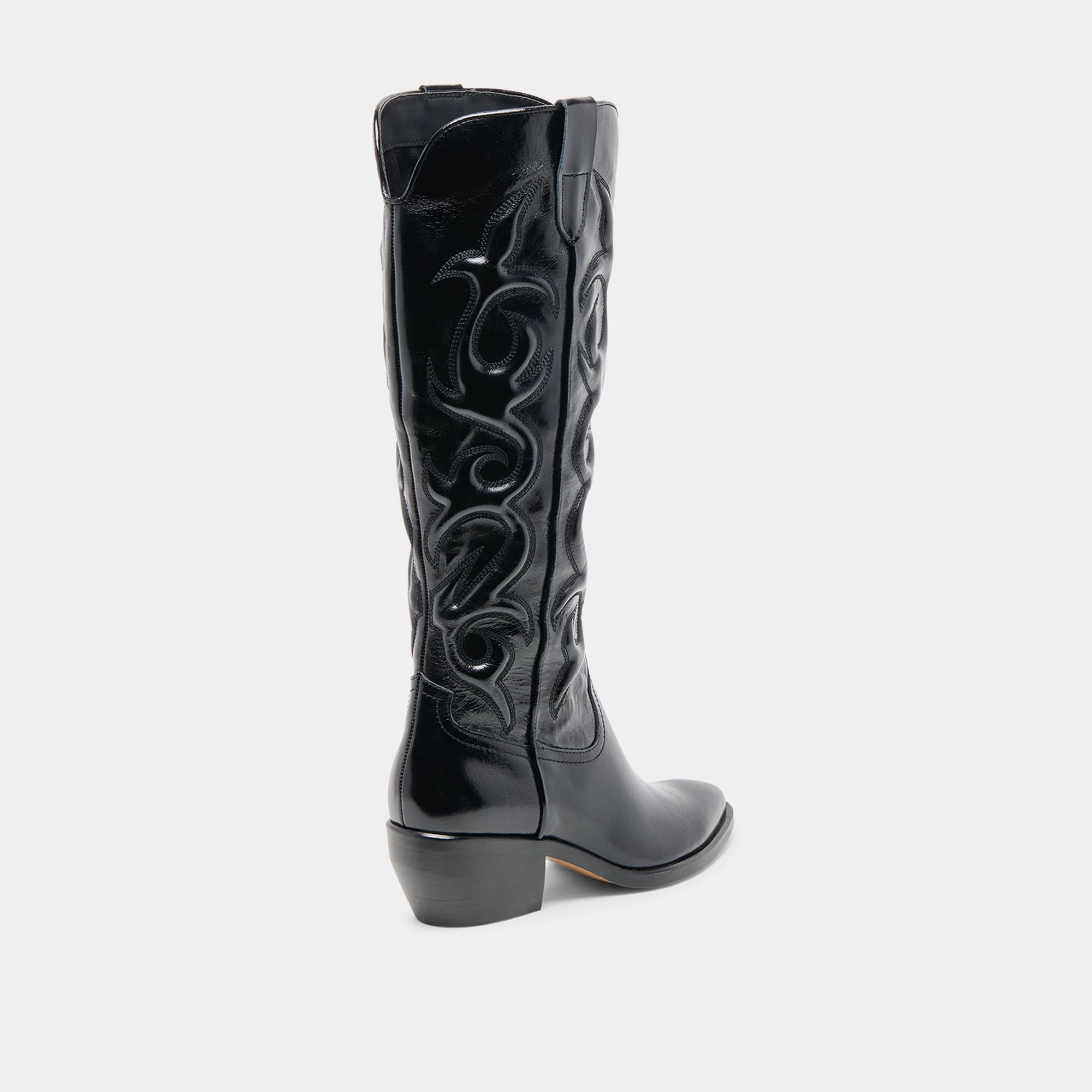MIRLA EXTRA WIDE CALF BOOTS BLACK LEATHER Bison Boots