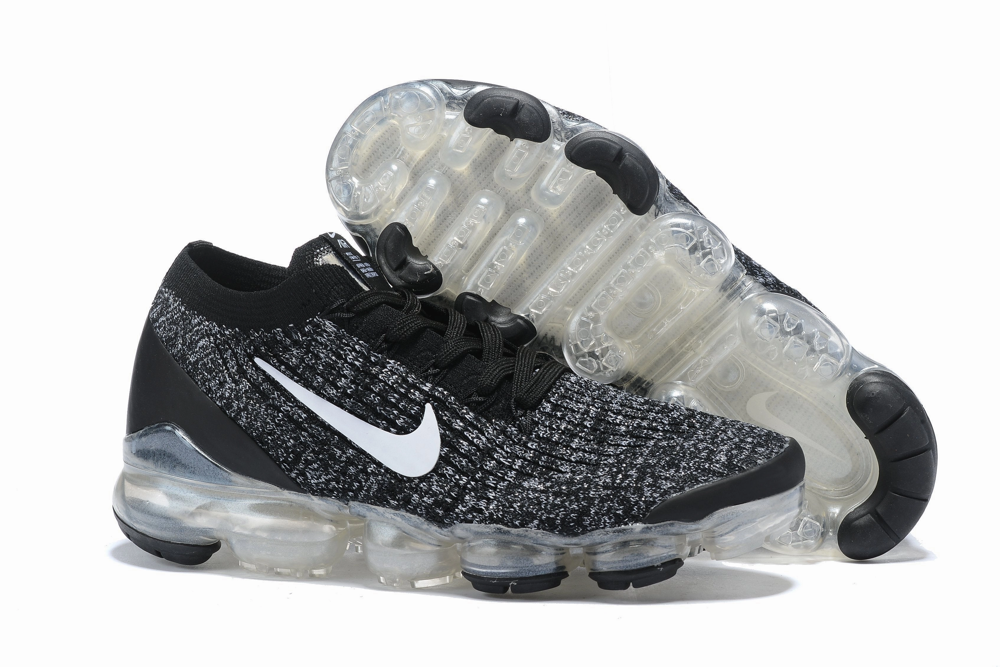 Nike Gore Tex Golf Shoes Nike Air Vapormax Flyknit 3 &quot;Oreo&quot; Grey Black Shoes Sneakers Men Sale Size US 7, 8, 8.5, 9, 10, 11