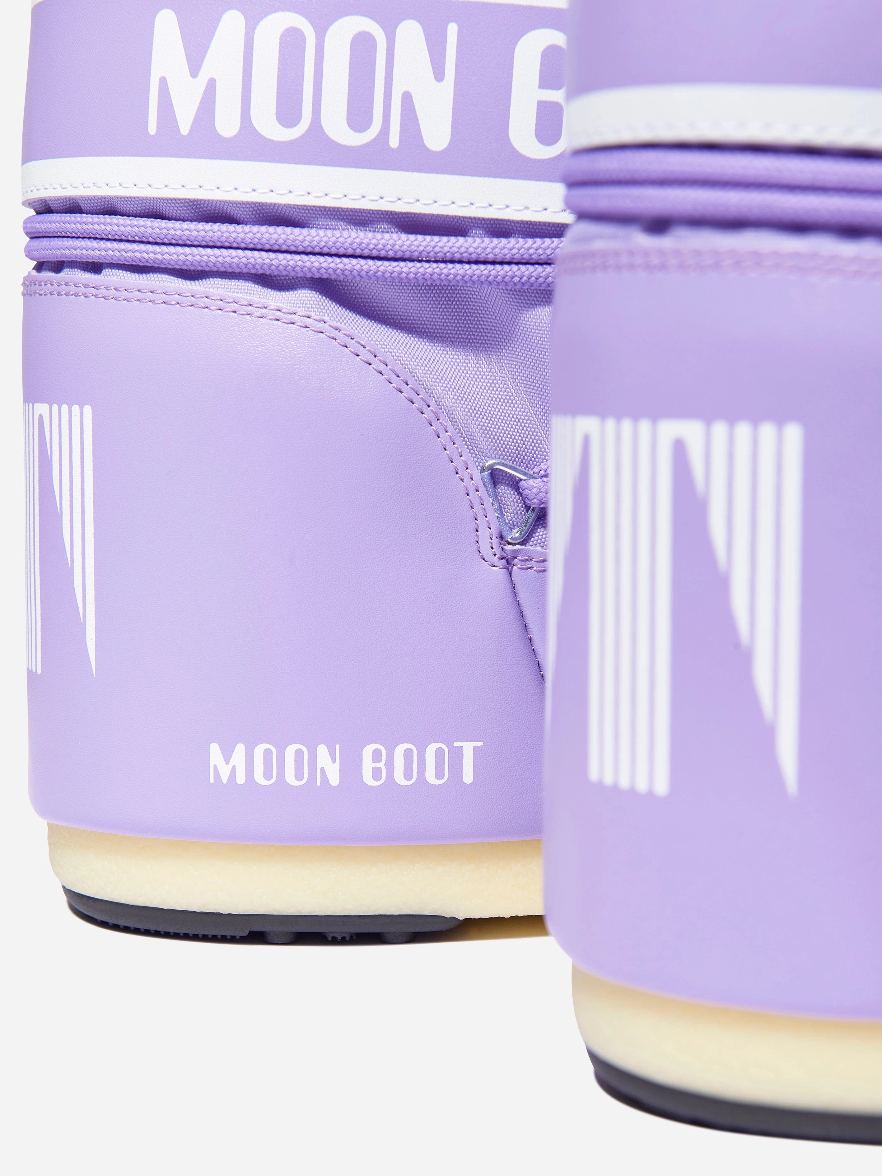 Fashionable Snow Boots Moon Boot Kids Icon Low Nylon Snow Boots in Purple