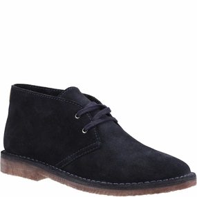 Navy Samuel Boots Ladies Round Toe Ankle Boots