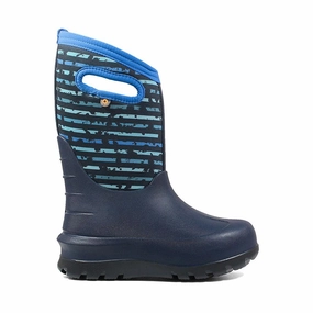 Neo-Classic Stripes - Navy Snow Boots Like Moon Boots