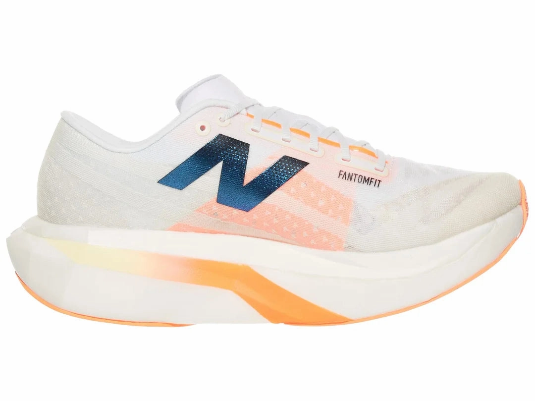 Pronation Running Shoes New Balance | FuelCell SuperComp Elite v4 | Men's | White/Angora/Hot Mango