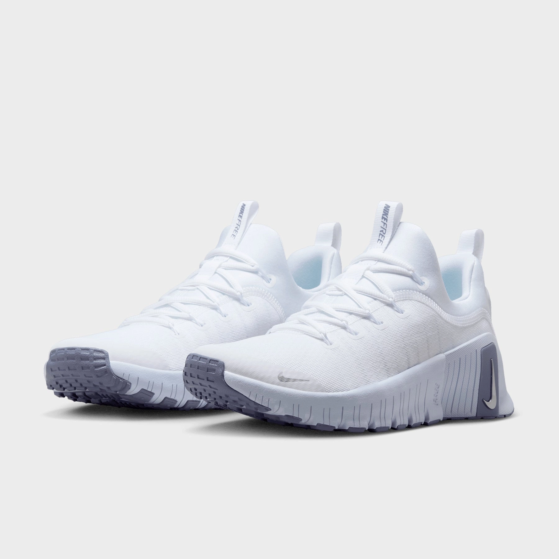 Nike Shoes With Sparkle Swoosh Nike - Free Metcon 6 Women's Training Shoes - WHITE/METALLIC SILVER-HALF BLUE