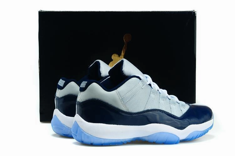 Nike Air Jordan 11 Retro Low Georgetown Grey Navi White Men Shoes Sale Nike Lunarlon Golf Shoes