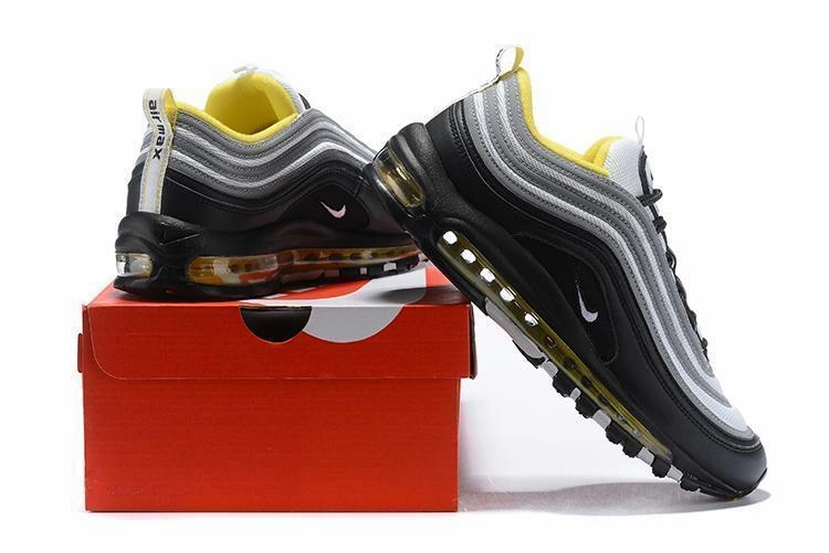 Nike Tan Shoes Nike Air Max 97 Black Grey Yellow Shoes Sale Men Size US 7, 8, 8.5, 9, 10, 11