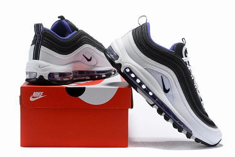 Nike Air Max 97 Black White Blue Shoes Sale Size US 7, 8, 8.5, 9, 10, 11 Nike Shoes At Dick's