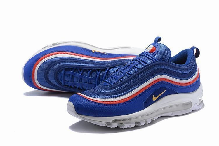 Cycling Nike Shoes Nike Air Max 97 Blue White Italia Shoes Sale Men Size US 7, 8, 8.5, 9, 10, 11