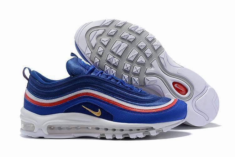 Nike Sequin Shoes Nike Air Max 97 Blue White Italia Shoes Sale Men Size US 7, 8, 8.5, 9, 10, 11